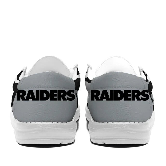 [SPECIAL OFFER] NEW CUSTOMIZED NFL07 LVR LAS VEGAS RAIDERS LOAFER SHOES