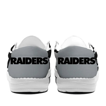 [SPECIAL OFFER] NEW CUSTOMIZED NFL07 LVR LAS VEGAS RAIDERS LOAFER SHOES