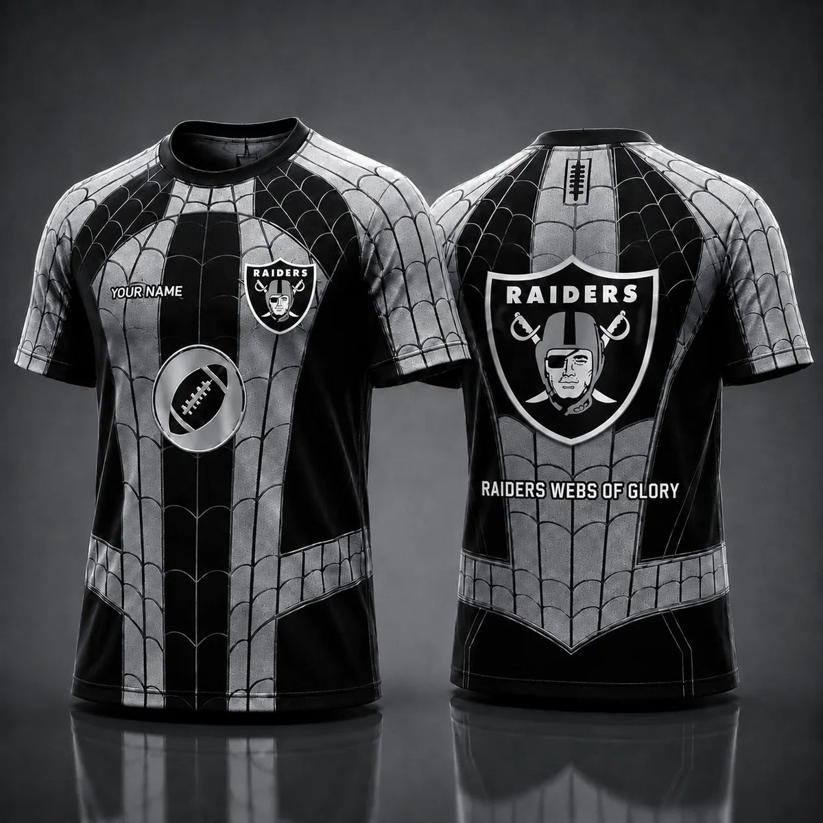 [SPECIAL OFFER] NEW CUSTOMIZED NFL07 LVR LAS VEGAS RAIDERS x SPIDER T-SHIRT, HOODIE & ZIP HOODIE