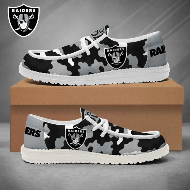 [SPECIAL OFFER] NEW CUSTOMIZED NFL07 LVR LAS VEGAS RAIDERS LOAFER SHOES