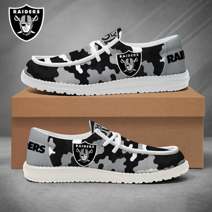 [SPECIAL OFFER] NEW CUSTOMIZED NFL07 LVR LAS VEGAS RAIDERS LOAFER SHOES