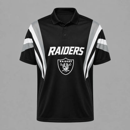 [SPECIAL OFFER] NEW CUSTOMIZED NFL07 LVR LAS VEGAS RAIDERS POLO SHIRT