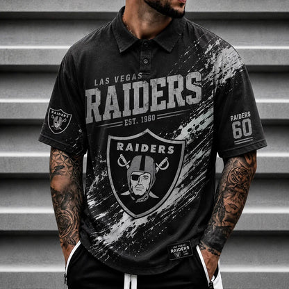 [SPECIAL OFFER] NEW CUSTOMIZED NFL07 LVR LAS VEGAS RAIDERS POLO SHIRT