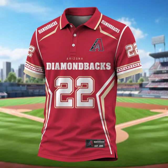 [FLASH SALE] NEW CUSTOMIZED MLB07 ADS ARIZONA DIAMONDBACKS POLO SHIRT