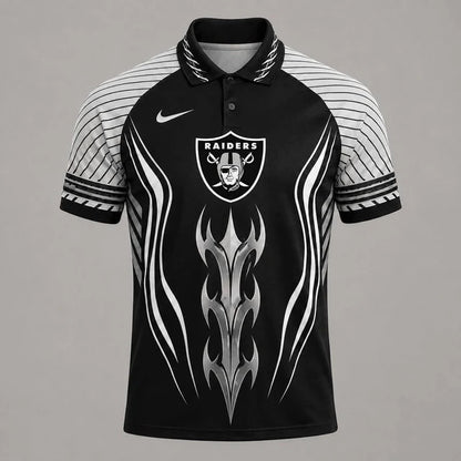 [SPECIAL OFFER] NEW CUSTOMIZED NFL07 LVR LAS VEGAS RAIDERS POLO SHIRT
