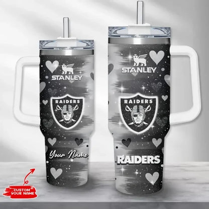 [SPECIAL OFFER] NEW CUSTOMIZED NFL07 LVR LAS VEGAS RAIDERS HALLOWEEN  40OZ TUMBLER