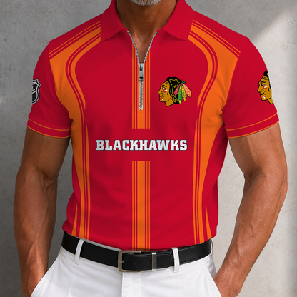 [SUPER SALE] NEW CUSTOMIZED NHL08 CBH CHICAGO KHAKIHAWKS POLO SHIRT