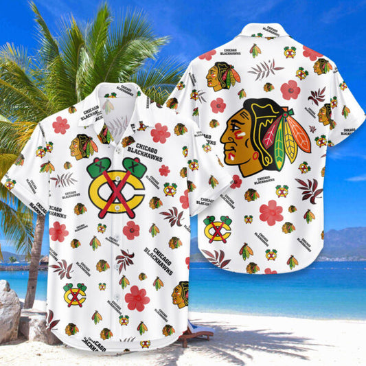 [SUPER SALE ]  NEW CUSTOMIZED NHL08 CBH CHICAGO BLACKHAWKS UNISEX HAWAIIAN SHIRT