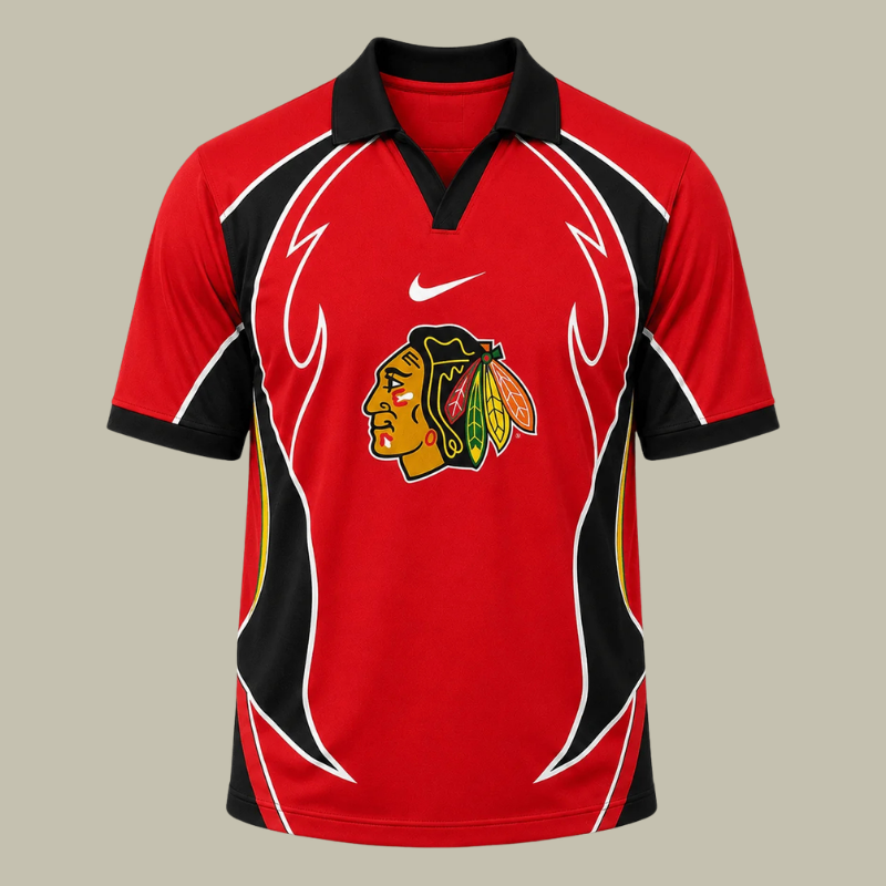 [SUPER SALE] NEW CUSTOMIZED NHL08 CBH CHICAGO BLACKHAWKS POLO SHIRT