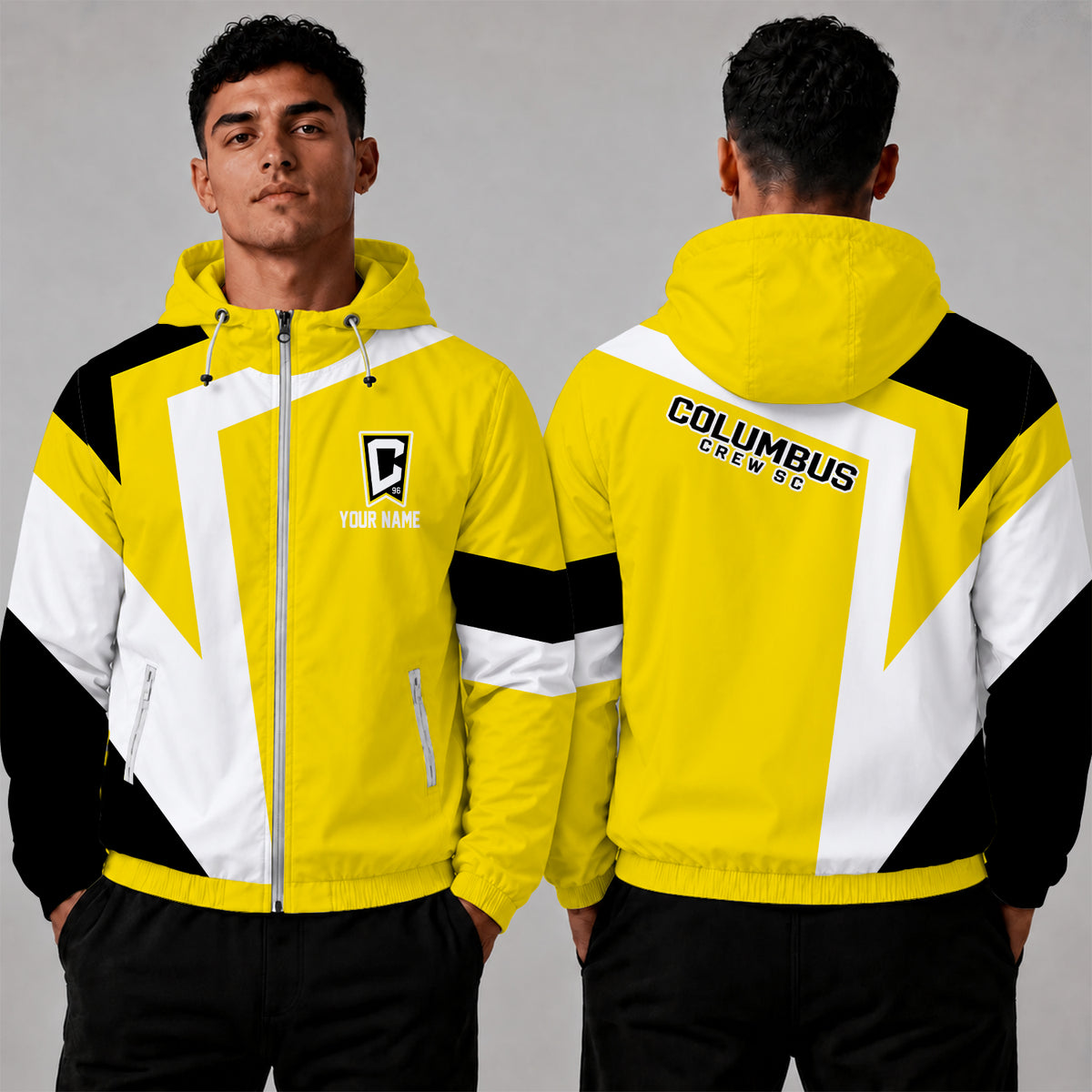 [FAN EXCLUSIVE] NEW CUSTOMIZED MLS08 CLC COLUMBUS CREW WINDBREAKER JACKET