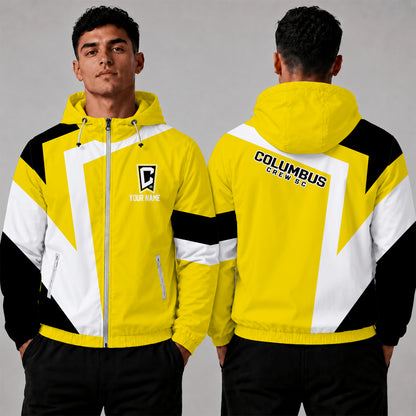 [FAN EXCLUSIVE] NEW CUSTOMIZED MLS08 CLC COLUMBUS CREW WINDBREAKER JACKET
