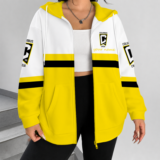 [FAN EXCLUSIVE] NEW CUSTOMIZED MLS08 CLC COLUMBUS CREW ZIP HOODIE