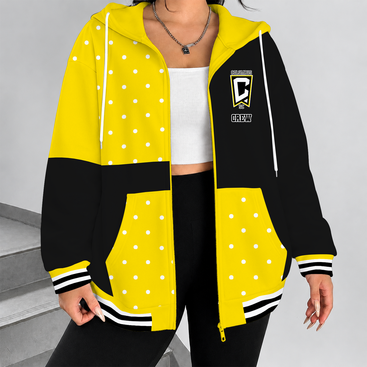 [FAN EXCLUSIVE] NEW CUSTOMIZED MLS08 CLC COLUMBUS CREW ZIP HOODIE