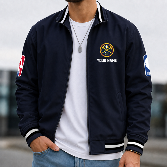 [HOT DEAL] NEW CUSTOMIZED NBA08 DNU DENVER NUGGETS MULTICOLOR MEN'S CASUAL JACKET