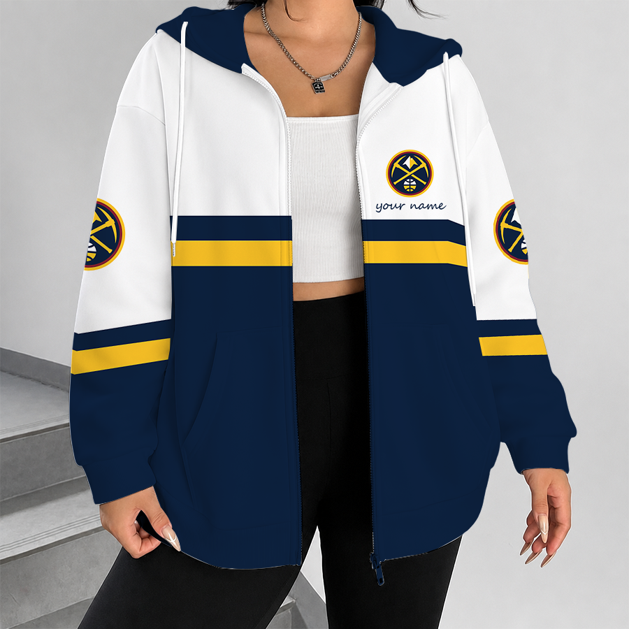 [HOT DEAL] NEW CUSTOMIZED NBA08 DNU DENVER NUGGETS ZIP HOODIE