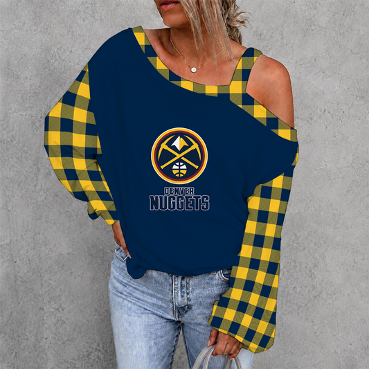 [HOT DEAL] NEW CUSTOMIZED NBA08 DNU DENVER NUGGETS DROP SHOULDER SWEATSHIRT