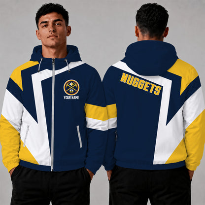 [HOT DEAL] NEW CUSTOMIZED NBA08 DNU DENVER NUGGETS WINDBREAKER JACKET