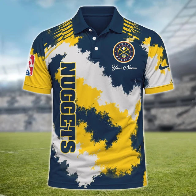 [HOT DEAL] NEW CUSTOMIZED NBA08 DNU DENVER NUGGETS MULTICOLOR POLO SHIRT