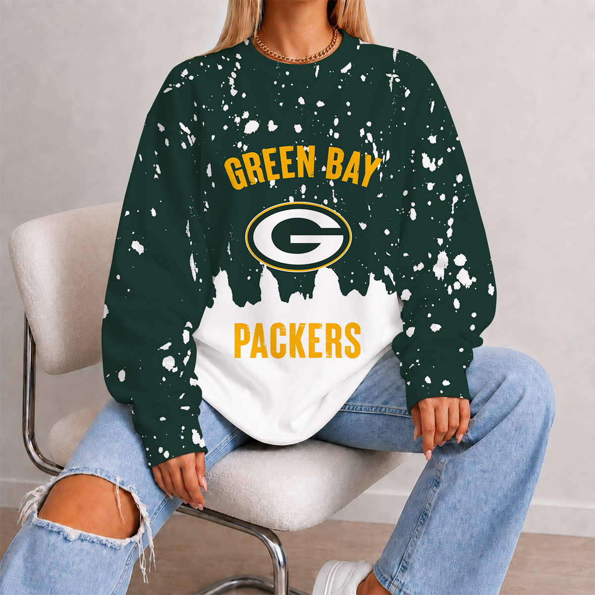 [SPECIAL OFFER] NEW CUSTOMIZED NFL08 GBP GREEN BAY PACKERS UNISEX SWEATSHIRT