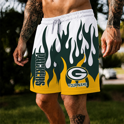 [SPECIAL OFFER] NEW CUSTOMIZED NFL08 GBP GREEN BAY PACKERS SHORT PANTS