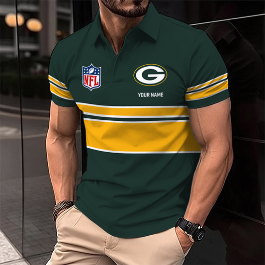 [SPECIAL OFFER] NEW CUSTOMIZED NFL08 GBP GREEN BAY PACKERS POLO SHIRT