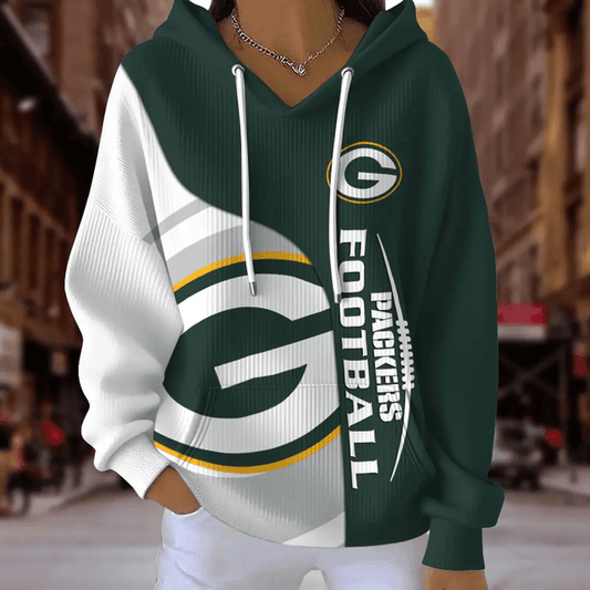 [SPECIAL OFFER] NEW CUSTOMIZED NFL08 GBP GREEN BAY PACKERS RIBBED HOODIE & SWEATSHIRT