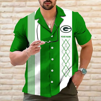 [SPECIAL OFFER] NEW CUSTOMIZED NFL08 GBP GREEN BAY PACKERS HAWAIIAN SHIRT