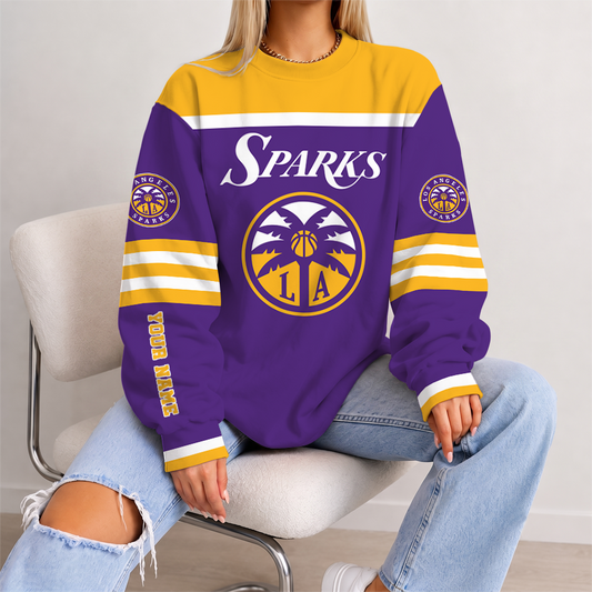 [FAN FAVORITE] NEW CUSTOMIZED WNBA08 LAS LOS ANGELES SPARKS UNISEX SWEATSHIRT