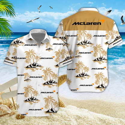 [FAN MUST-HAVE] NEW CUSTOMIZED F108 MCL MCLAREN UNISEX HAWAIIAN SHIRT & SHORTS SET