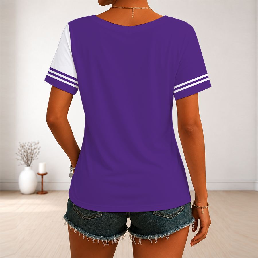 [FAN FAVORITE] NEW CUSTOMIZED WNBA08 LAS LOS ANGELES SPARKS V-NECK FEMALE SHIRT
