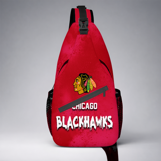 [SUPER SALE] NEW CUSTOMIZED NHL08 CBH CHICAGO BLACKHAWKS SLING BAG