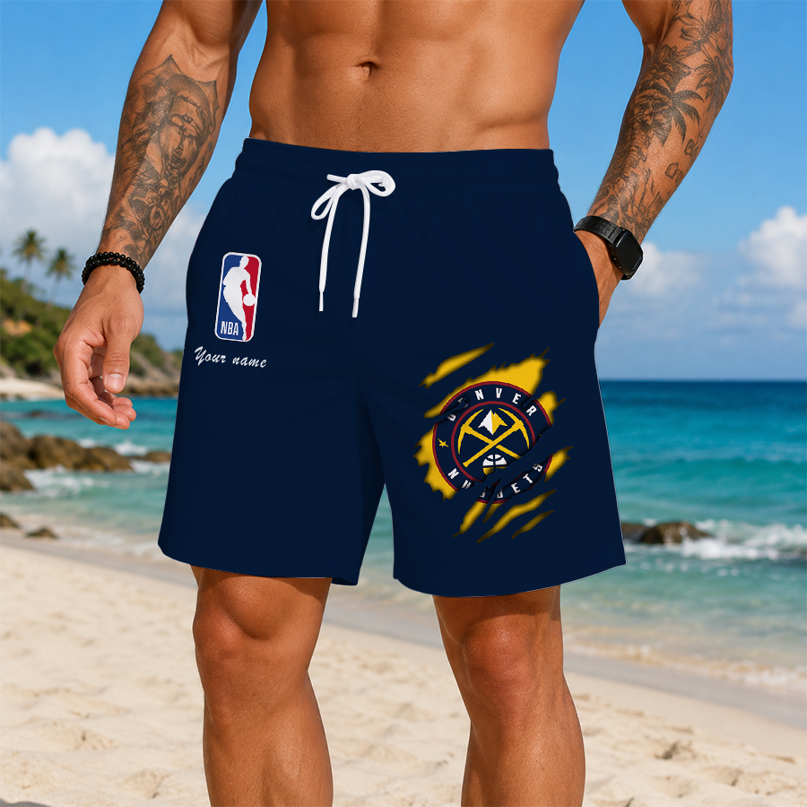[HOT DEAL] NEW CUSTOMIZED NBA08 DNU DENVER NUGGETS SHORT PANTS