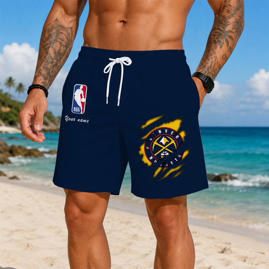 [HOT DEAL] NEW CUSTOMIZED NBA08 DNU DENVER NUGGETS SHORT PANTS