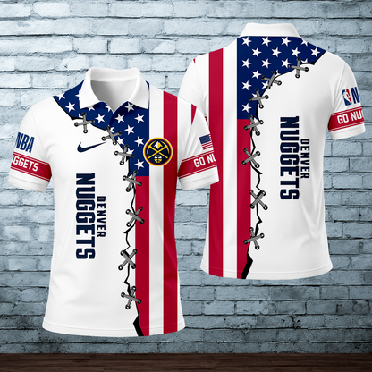 [HOT DEAL] NEW CUSTOMIZED NBA08 DNU DENVER NUGGETS POLO SHIRT
