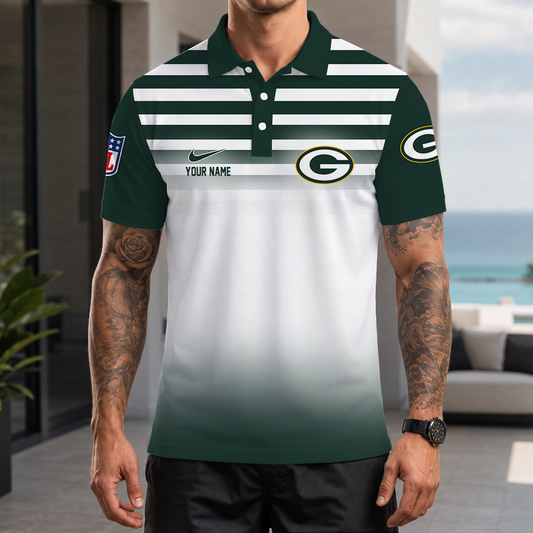 [SPECIAL OFFER] NEW CUSTOMIZED NFL08 GBP GREEN BAY PACKERS POLO SHIRT