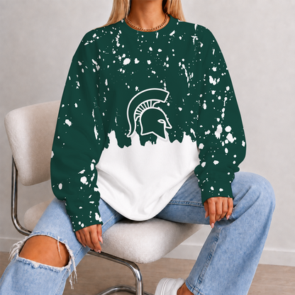 [FAN FAVORITE] NEW CUSTOMIZED NCAA MFF08 MSS MICHIGAN STATE SPARTANS UNISEX SWEATSHIRT