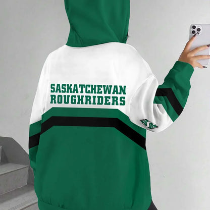 [FAN EXCLUSIVE] NEW CUSTOMIZED CFL08 SSK SASKATCHEWAN ROUGHRIDERS HOODIE & ZIP HOODIE