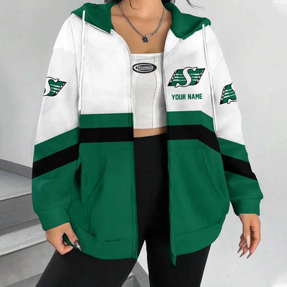 [FAN EXCLUSIVE] NEW CUSTOMIZED CFL08 SSK SASKATCHEWAN ROUGHRIDERS HOODIE & ZIP HOODIE