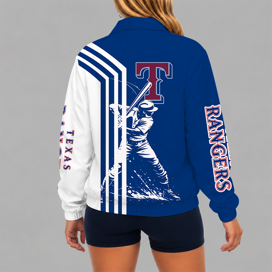 LIMITED EDITION - NEW CUSTOMIZED MLB08 TRS TEXAS RANGERS V-NECK ZIPPER SWEATSHIRT JACKET