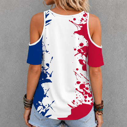 [FLASH SALE] NEW CUSTOMIZED MLB08 TRS TEXAS RANGERS CRISS CROSS V-NECK TOP