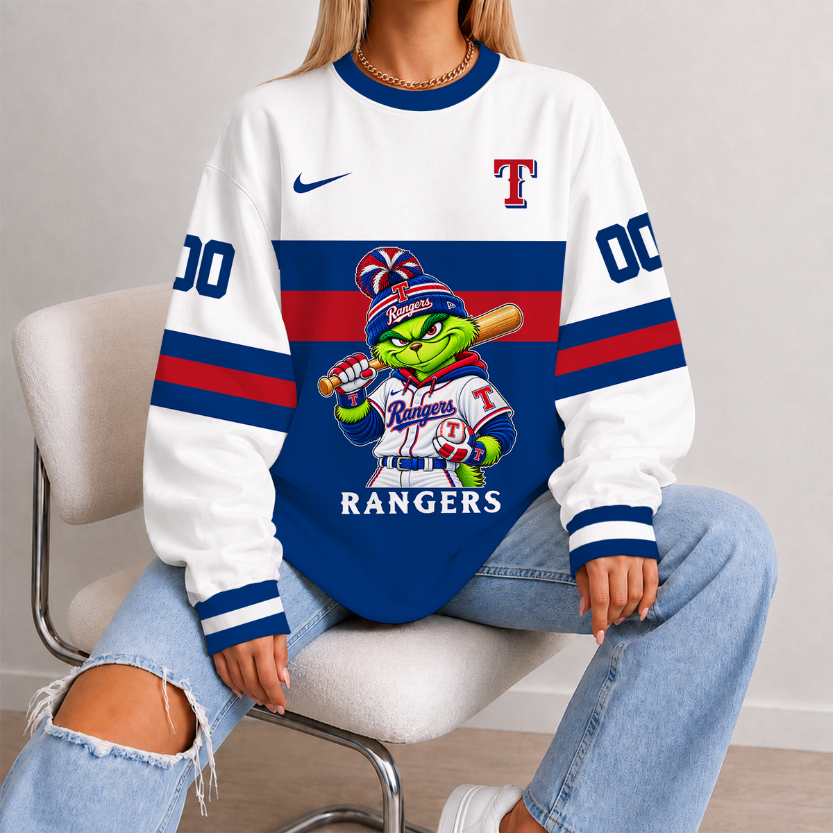 [FLASH SALE] NEW CUSTOMIZED MLB08 TRS TEXAS RANGERS UNISEX SWEATSHIRT