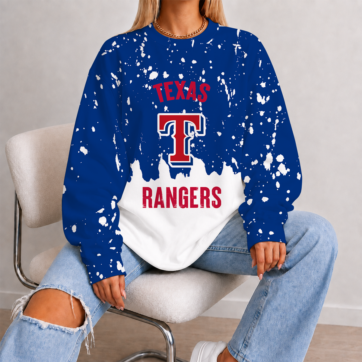 [FLASH SALE] NEW CUSTOMIZED MLB08 TRS TEXAS RANGERS UNISEX SWEATSHIRT