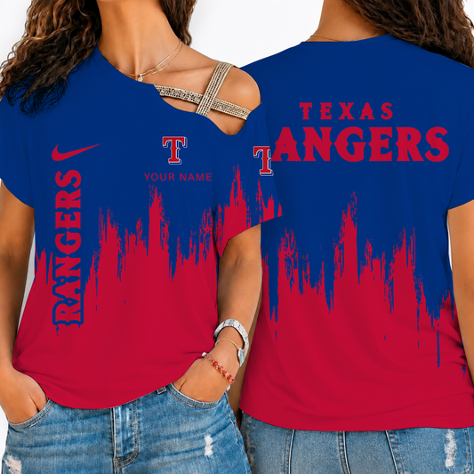 [FLASH SALE] NEW CUSTOMIZED MLB08 TRS TEXAS RANGERS SHOULDER SHIRT