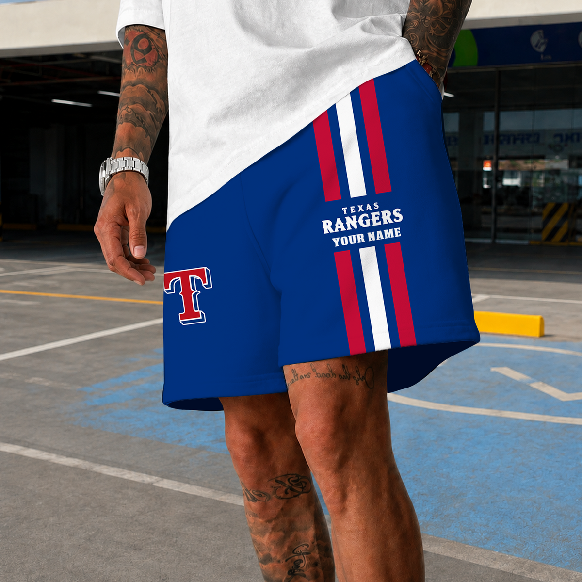 [FLASH SALE] NEW PREMIUM MLB08 TRS TEXAS RANGERS SHORT PANTS