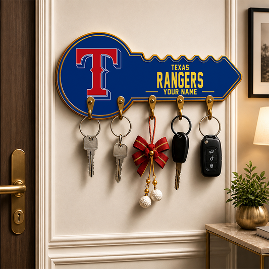 [FLASH SALE] NEW CUSTOMIZED MLB08 TRS TEXAS RANGERS WALL KEY HOLDER FOR HOME