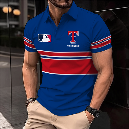 [FLASH SALE] NEW CUSTOMIZED MLB08 TRS TEXAS RANGERS POLO SHIRT