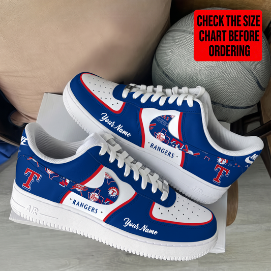 [FLASH SALE] NEW CUSTOMIZED MLB08 TRS TEXAS RANGERS AF1 SHOES