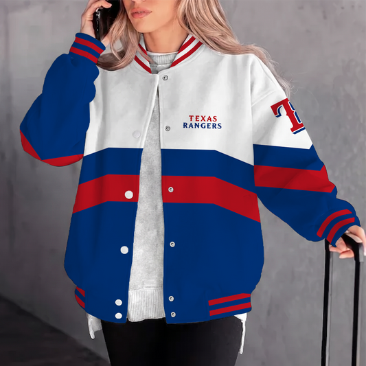 [FLASH SALE] NEW CUSTOMIZED MLB08 TRS TEXAS RANGERS SATIN VARSITY & BASEBALL JACKET