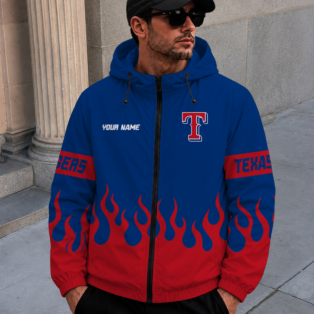 [FLASH SALE] NEW CUSTOMIZED MLB08 TRS TEXAS RANGERS WINDBREAKER JACKET