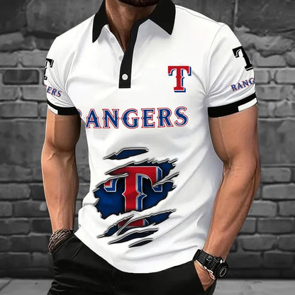 [FLASH SALE] NEW CUSTOMIZED MLB08 TRS TEXAS RANGERS POLO SHIRT